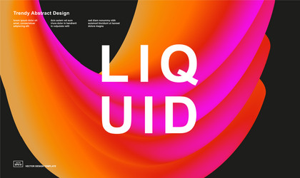 abstract design template with 3d flow shapes vector image