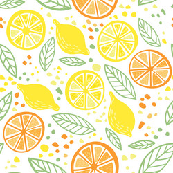 Lemons colorful seamless pattern Royalty Free Vector Image