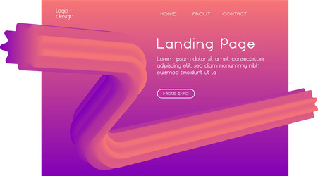 gradient web landing page design vector image