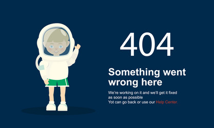 Page not found error 404 template vector