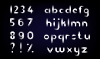 Spooky Ghost Smoke Font Vector Image