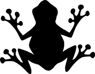 Cheerful Frog Logo Vector Image