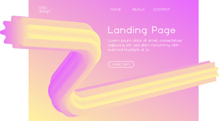 gradient web landing page design vector image