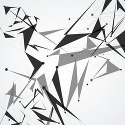 molecular structure with connected abstract shapes vector image