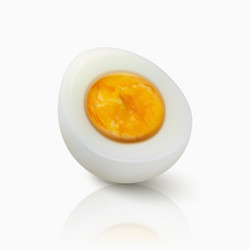 3d realistic chicken egg peeled boiled vector