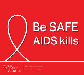 aids ribbon poster vector