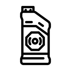 Brake fluid car mechanic line icon vector