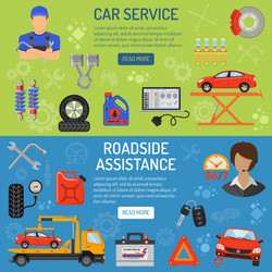 Car service banners vector