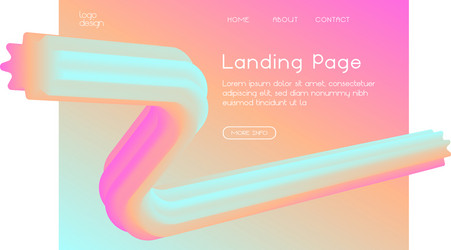 gradient web landing page design vector image