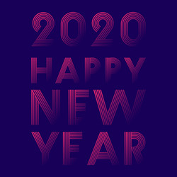 happy new year 2020 background line design Vector Image