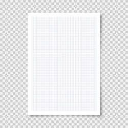 realistic blank lined paper sheet in a4 format vector image