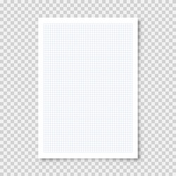 realistic blank lined paper sheet in a4 format vector