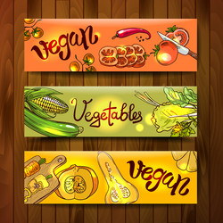 Sketch different vegetables vector