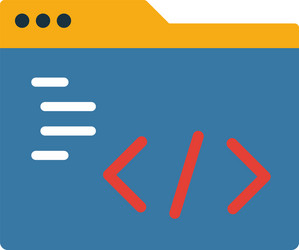 coding icon simple flat element from design ui vector image