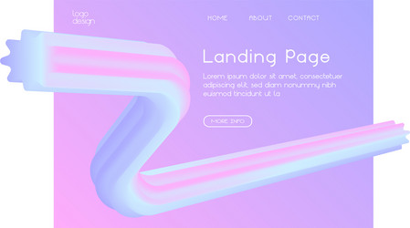 gradient web landing page design vector image