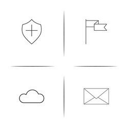 internet technologies simple linear icon vector image