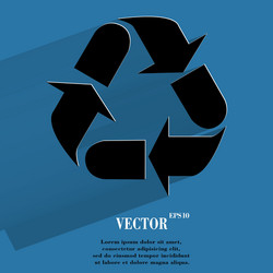 processing flat modern web button with long shadow vector image