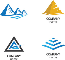 Pyramid logo icon Royalty Free Vector Image - VectorStock