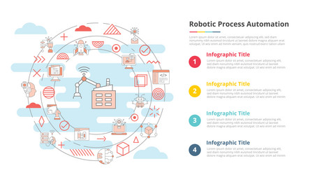 Rpa robotic process automation concept Royalty Free Vector