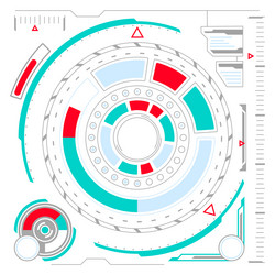 user interface elements digital hud with circular vector