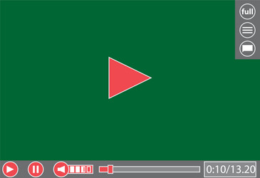 video player template for web and mobile apps vector image