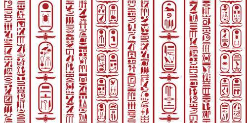 Egyptian Hieroglyphic Script Set vector image