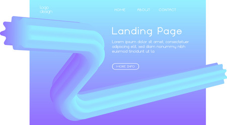 gradient web landing page design vector image