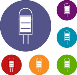 trash can icons set vector image