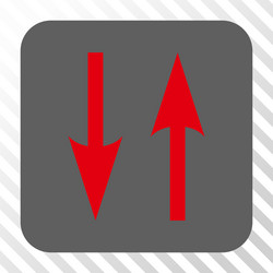 vertical exchange arrows rounded square button vector image