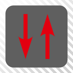 Vertical exchange arrows rounded square button vector