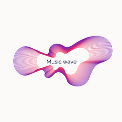 Abstract background with a dynamic music waves vector