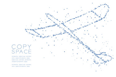 abstract geometric circle dot molecule particle vector image