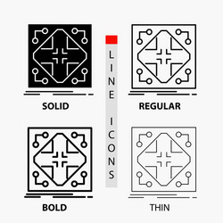data infrastructure network matrix grid icon vector image