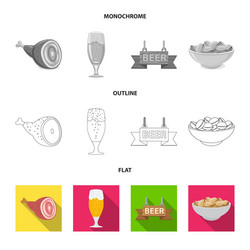 design of pub and bar symbol collection vector image