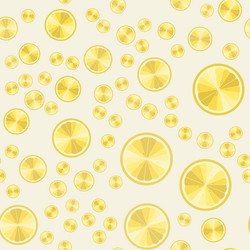 seamless pattern with slices of lemon suitable vector image