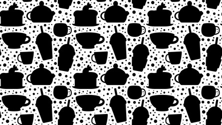 seamless repeating pattern with drinks vector image