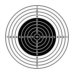 shooting range paper target with divisions marks vector image