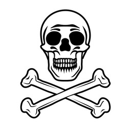 Skull and Crossbones Vector Image