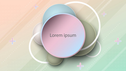 soft pastel geometric circles with gradient layers vector image
