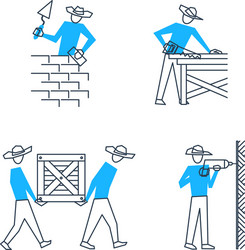 Men working Royalty Free Vector Image - VectorStock