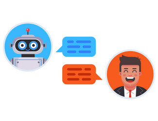 chat bot automatically answers client question vector image