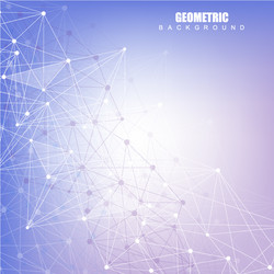 geometric abstract background with connected line vector image