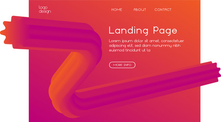 gradient web landing page design vector image