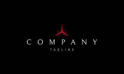 red logo with an abstract image vector image
