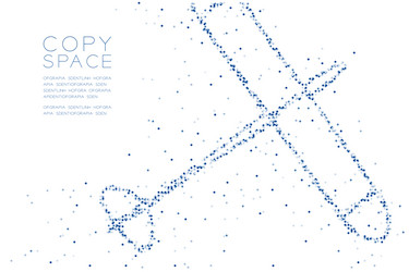 abstract geometric circle dot molecule particle vector image