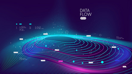 Big Data Cloud Analytics Visualization vector image