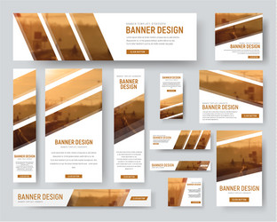 Diagonal Stripe Banner Templates vector image