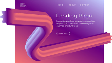 gradient web landing page design vector image