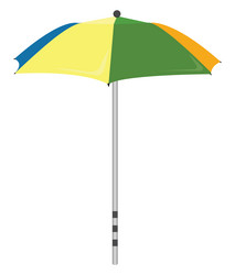 old beach umbrella on a white background vector image