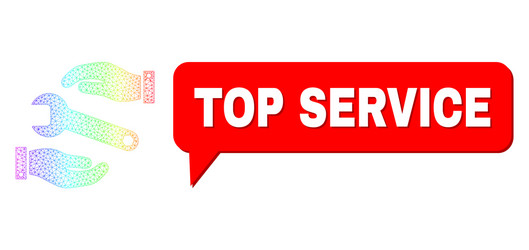 spectrum network gradient service icon and top vector image